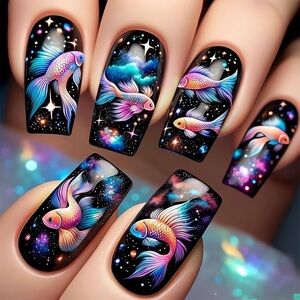 Galaxy Betta Fish Nails
